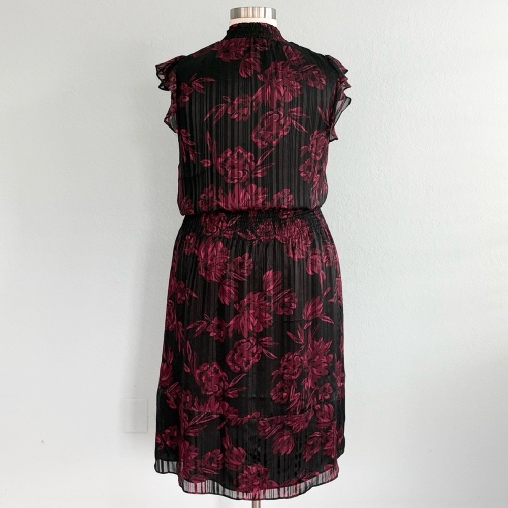 WHBM Smocked Waist Ruffle Midi Dress NWT - Picture 11 of 16
